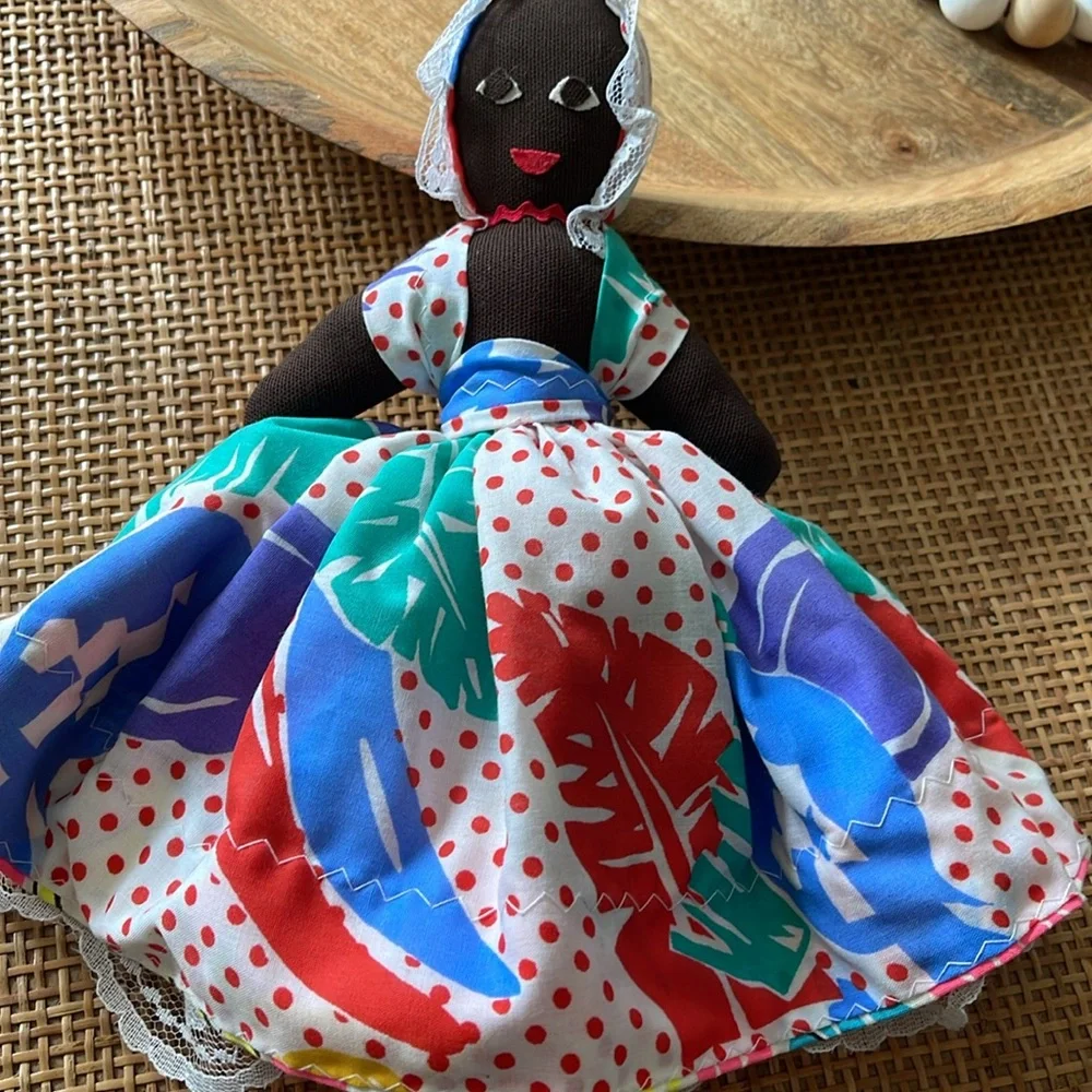 Vintage Caribbean Topsy Turvy cloth doll